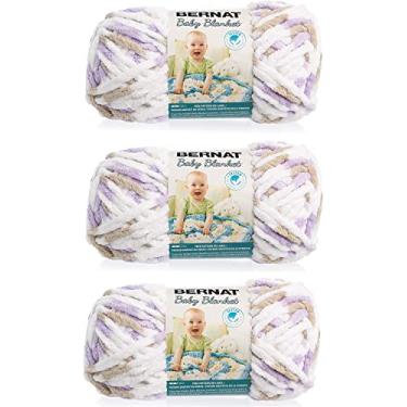 Imagem de Bernat Bulk Buy Baby Cobertor de fios (pacote com 3), #161103-3113-lilac-dove-print, 3-Pack, 3