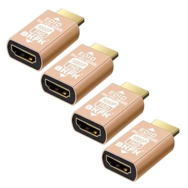 Imagem de BKFK Adaptador de emulador HDMI edid, emuladores, passagem confiável para extensor/receptor AV/Divisores de vídeo (1080P @ 60Hz-4 unidades)