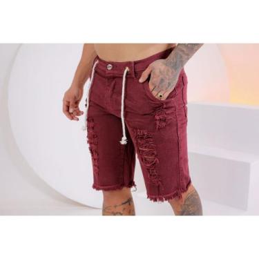 Imagem de Bermuda Masculina Jeans premium - Free, Branco, 40