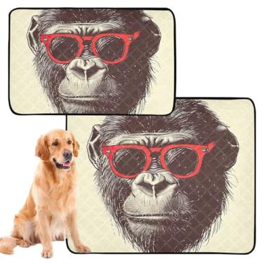 Imagem de TSENQUE Gorilla Almofadas de xixi laváveis para cães de estimação Wee Wee Wee Pad para animais de estimação absorventes absorventes para cães, tapete de gaiola de cachorro fofo, impermeável, pequeno x