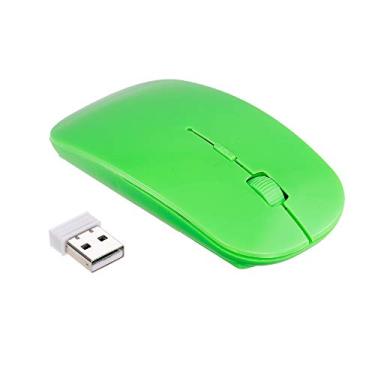 Imagem de Mouse Óptico Portátil Ultra-fino Silencioso com 4 Botões sem Fio 2 4G 1600DPI para Computador Desktop e Notebook