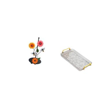 Imagem de Fenteer Suporte para Papel Toalha com Dispensador, Antiderrapante, Vertical, para Lenços de Papel, Prato de Sobremesa, Bandeja de Mesa de Centro com Alça, Ban