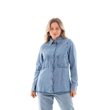 Imagem de Camisa Jeans Feminina Arauto Over