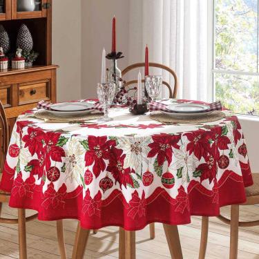 Imagem de Toalha de Mesa Redonda 4 Lugares Dohler 1,60m - Natal 104