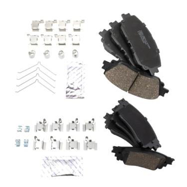 Imagem de TRQ Pastilhas de freio de cerâmica compatíveis com Lexus ES250 ES300h ES350 2019-2022 UX200 2019-2023 UX250h Toyota Avalon 2020 C-HR 2018-2023 Camry 2019-2020 RAV4 Veneziana za