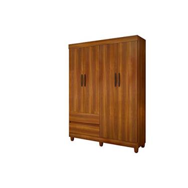 Imagem de Roupeiro Porto 4 Portas Sem Espelho Nogal Sallêto Móveis
