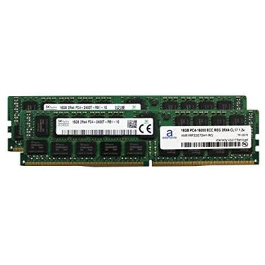 Imagem de Adamanta Atualização de memória de servidor de 32 GB (2 x 16 GB) compatível com HP Proliant DL380 Gen 9 Hynix Original DDR4 2400MHZ PC4-19200 ECC Chip registrado 2Rx4 CL17 1.2v DRAM RAM