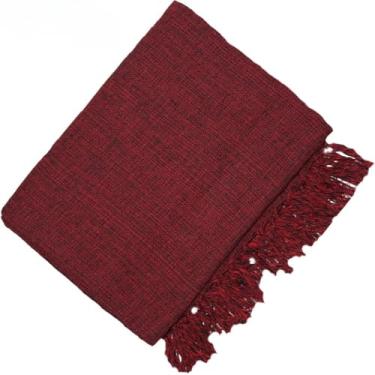 Imagem de Manta para sofá 2,2 x 1,5 metros Manta para sofa de algodão para sofá extragrande de microfibra(Vinho)