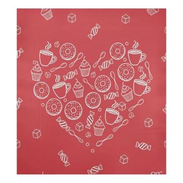 Imagem de Blueangle Capa magnética para lava-louças de coração Cupcakes Dia dos Namorados, decoração da capa frontal da máquina de lavar louça, adesivos de eletrodomésticos, adesivos de eletrodomésticos, 58 cm