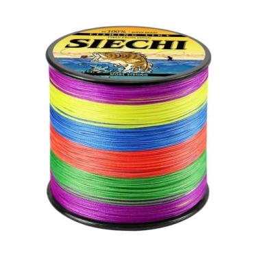 Imagem de Linha De Pesca Trançada Multifilamento PE SIECHI X4 Forte 300M 500M 10