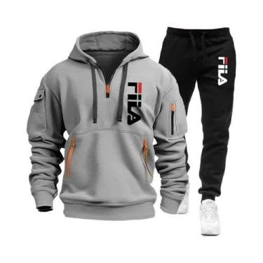 Imagem de Conjunto De Moletom Com Capuz E Calças Casuais Para Homens, Multi Bols