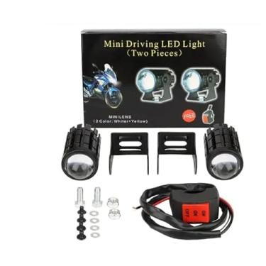Imagem de CHMINGDE Luz de motocicleta adequada para motocicletas off-road 4 x 4 dianteiras auxiliares 12000 lm 6000 k/3000 k super brilhantes mini luzes de LED para dirigir faróis