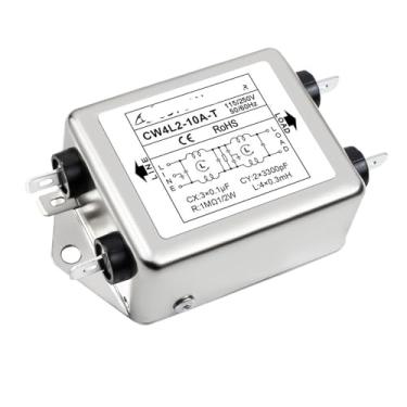 Imagem de BEGWVDJTP Filtro de alimentação plug-in CW4L2-6/10/20A-T 220VAC Monofásico AC Dois Estágios Interferência de Modo Comum (CW4L2-10A-T)