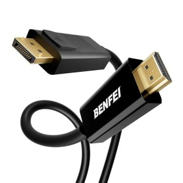 Imagem de Cabo DisplayPort Para HDMI 4,5 m, Macho-Macho, 15 Pés, Conectores Banhados A Ouro, Vídeo E Áudio, Plug And Play, Para PC/Notebook A Monitor/TV/Projetor (Unidirecional DP Para HDMI), Preto