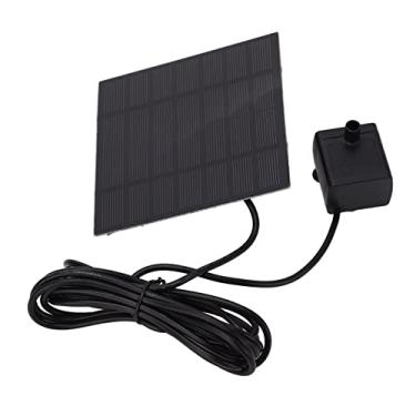 Imagem de KIMISS Bomba de água Solar Com Cabeça Máxima de 120 Cm e de 70 Cm - Bomba de Fonte Movida a Energia Solar Ecológica Com 6 Bicos para Banhos de Pássaros, Lagos, Jardins e Piscinas