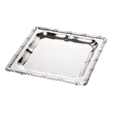 Imagem de WOLFF - Bandeja com Pé Croisé 15,5cm x 15,5cm x 2,5cm Zamac Niquelado
