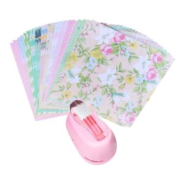 Imagem de Colaxi Perfurador de Papel Profissional: Ferramenta que Economiza Trabalho, Cortador e Furador para Scrapbooking, Cartões e Artesanato DIY, Rosa
