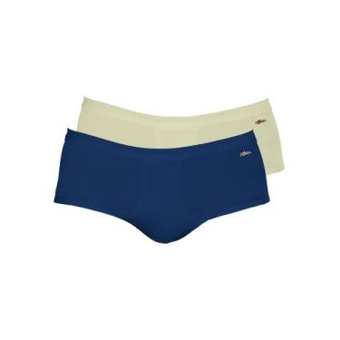 Imagem de Kit com 2 Cuecas Slip Zorba com Abertura 185 Colorido, Bege, GG