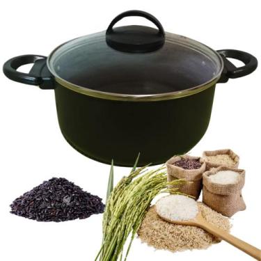 Imagem de Panela work Caçarola Individual Antiaderente preto Para Arroz e Feijão