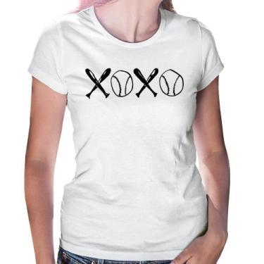 Imagem de Baby Look Xoxo Baseball - Foca na Moda, Branco, GG