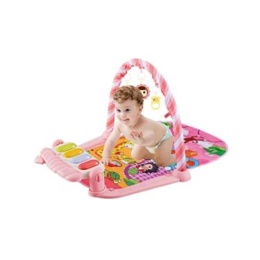 Imagem de Tapete Bebê Mobile Musical Melodia Baby Style Rosa Animais