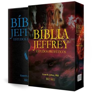 Imagem de Bíblia Sagrada de Estudo Jeffrey Proféticos- Preta C/ Azul