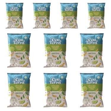 Imagem de 10 Pacotes Chips de Arroz Grão de Bico e Quinoa 40g Sabores (Lemon Pepper)