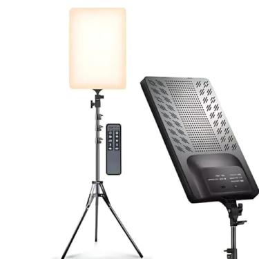 Imagem de Ring linght Iluminador Led Retangular 16 Polegadas Profissional Foto Celular Tripé de 2m