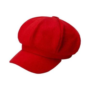 Imagem de Boina Unissex De Lã Corta-Vento Cor Sólida, Chapéu De Algodão Para Mod