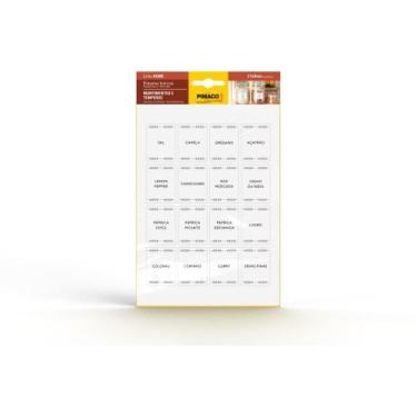 Imagem de Etiqueta Adesiva Temperos 40X30MM 2 Folhas com 16 Unidades - Pimaco