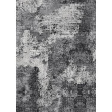 Imagem de Tapete de área abstrata lavável 2x3: tapetes modernos de pilha baixa para sala de estar, resistente à água, tapete dobrável para quarto, sala de jantar, suporte de borracha antiderrapante, tapete