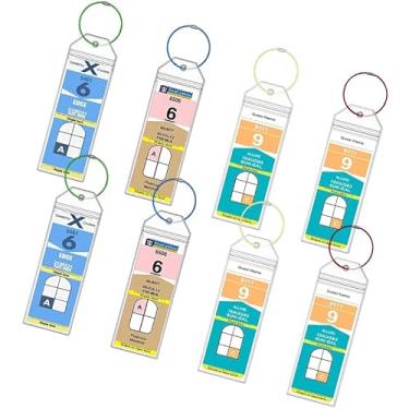 Imagem de Elegante porta-etiquetas de bagagem de cruzeiro, pacote com 8 etiquetas transparentes à prova d'água Cruise Travel Essentials