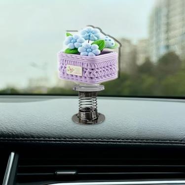 Imagem de Acessórios de acrílico para carro e decoração de casa pássaros da primavera agitados criativos em um design de fluxo florescendo, adequado para carro, móveis domésticos, mesa e bicicleta, presente de