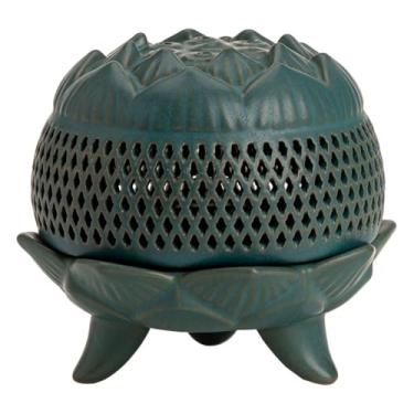 Imagem de Queimador de incenso criativo de cerâmica queimador de aromaterapia de sândalo incenso disco torre recipiente ornamentos mesa estudo incenso queimador incenso titular queimador incenso