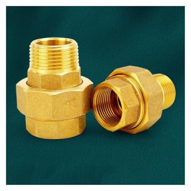 Imagem de Hardware Tool H59 Latão 1/5.1 cm 3/10.2 cm 2.5 cm 5.1 cm BSPP Rosca fêmea para macho Encaixe de tubulação União de engrossamento Junta de acoplador de gás de água Conector Junta de tubo (5 cm)