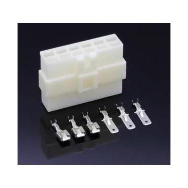 Imagem de 1 conjunto 1 2 3 4 6 8 9 12 14 pinos conector de cabo elétrico automotivo 6,3 mm fio macho e fêmea 7122-2128 (laranja)