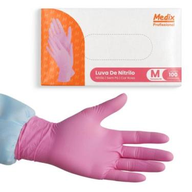 Imagem de Kit 2 Caixa Luva De Segurança 100un Cada Nitrilo Sem Pó - Medix, 9 (G)