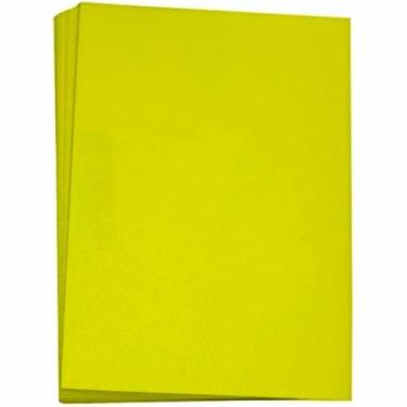 Imagem de Capa Para Encadernação A4 Amarelo Couro Fundo Pp 0,30 100u - Cassmar 