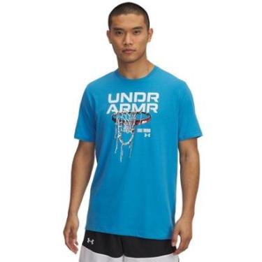 Imagem de Camiseta de Basquete Under Armour Hoops Net Masculina-Masculino