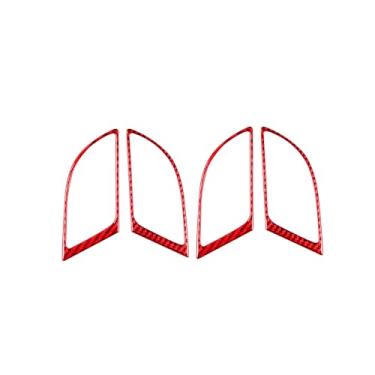 Imagem de REPOYUL Adesivos de fibra de carbono para interior de carro, compatíveis com Honda CRV 2007-2011 Adesivos de moldura de alça interna, acessórios internos de fibra de carbono real