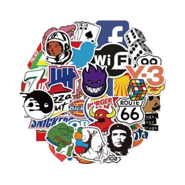 Imagem de Adesivos De Logo De Marca De Moda Para Skateboard, Laptop, Telefone, C