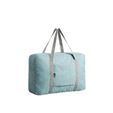 Imagem de Bolsa de viagem leve e dobrável com manga para carrinho, bolsa de mão embaixo do assento para mulheres e homens – ideal para academia, pernoite e viagens aéreas, Verde hortelã, Esportes