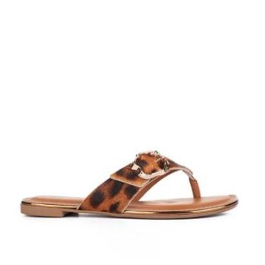 Imagem de Chinelo Dakota Em Couro Animal Print Y8001-Feminino