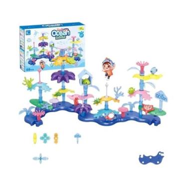 Imagem de Blocos De Montar DIY Jardim De Flores De Coral Oceânico Para Meninas, 