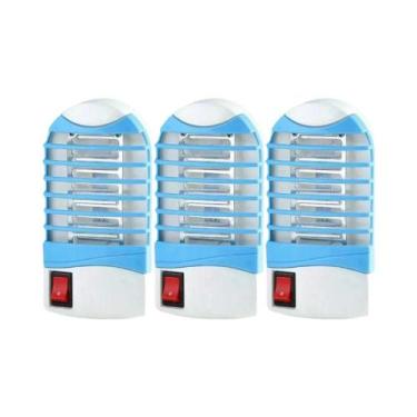 Imagem de Lâmpada LED Mata Mosquitos Com Luz Azul, Plugue Americano, Armadilha E