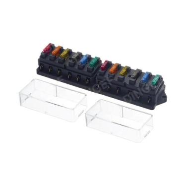 Imagem de Caixa De Fusíveis Automotiva 12V 24V Com 4, 6, 8 Ou 12 Vias, Caixa De 