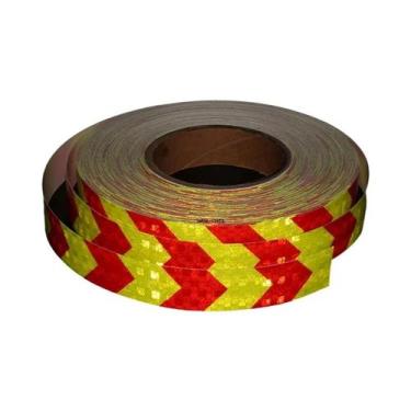 Imagem de Fita Refletiva Autoadesiva 25mm X 5m, Adesivos De Advertência À Prova 