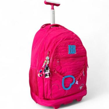 Imagem de Mochila Carrinho Rebecca Bonbon RB Grande Rodinha Escolar, Rosa