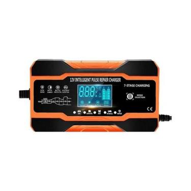 Imagem de Carregador De Bateria Inteligente Rápido 12V 24V 12A 10A Com Reparo Po
