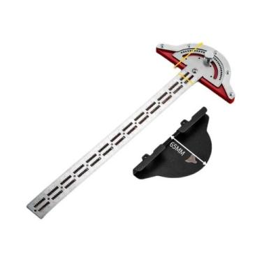 Imagem de Medidor De Ângulo De Aço Inoxidável 0-180 Graus, Transferidor Para Mar